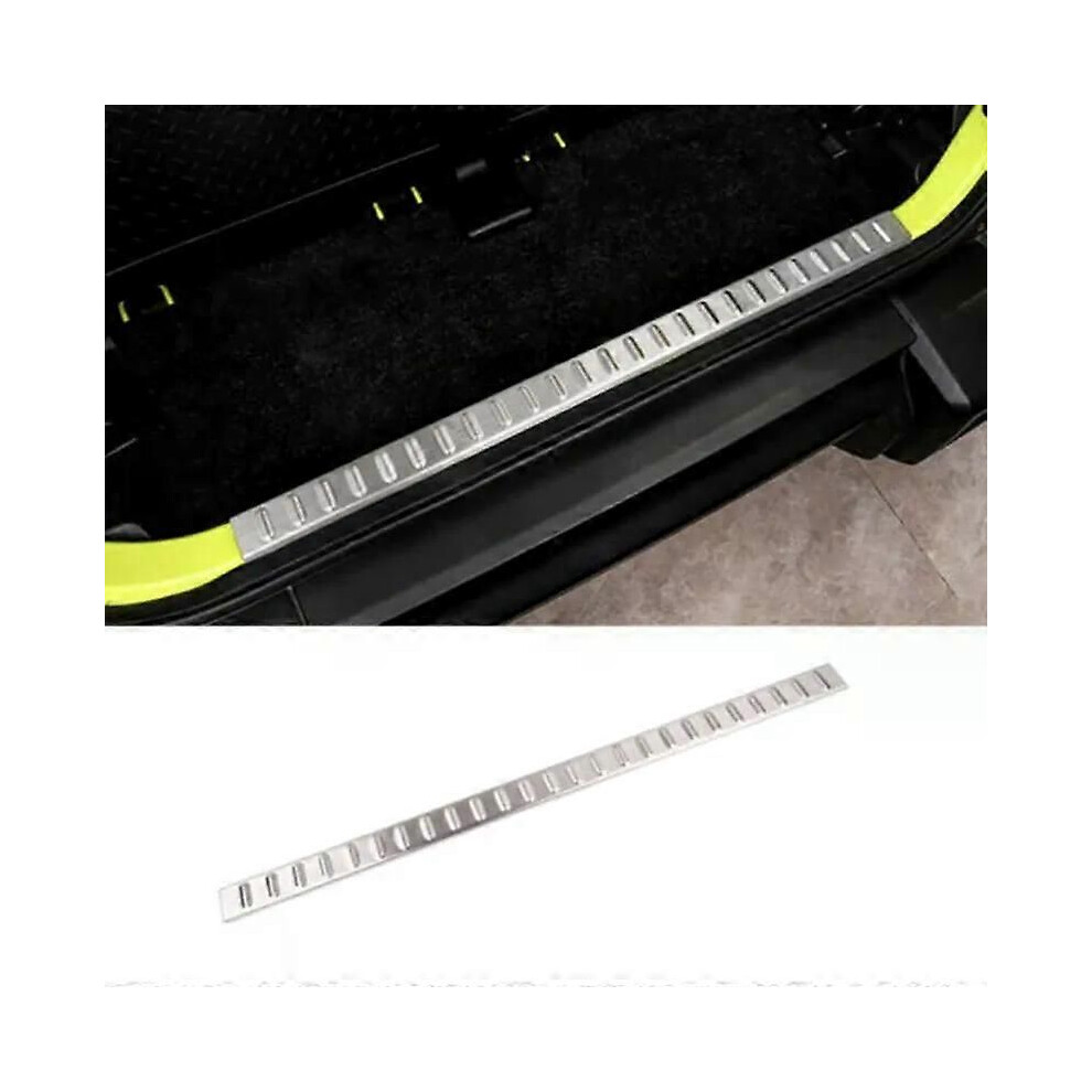 (Silver) Car Rear Trunk Cover Tailgate Inner Guard Rear Bumper Scuff Sill Plate For Suzuki Jimny Jb64 Jb74w Silver 9013291378971