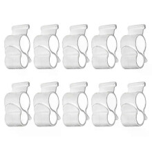 (White) Camping Traveling Awning Hooks Clips for Caravan Camper Rope Clamp Light Hanger String Light Tent Hooks