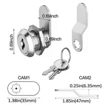 (16mm) Camper Push Lock Alloy RV Caravan Boat Motor Car Home Cabinet Drawer Latch Button Locks For Furniture