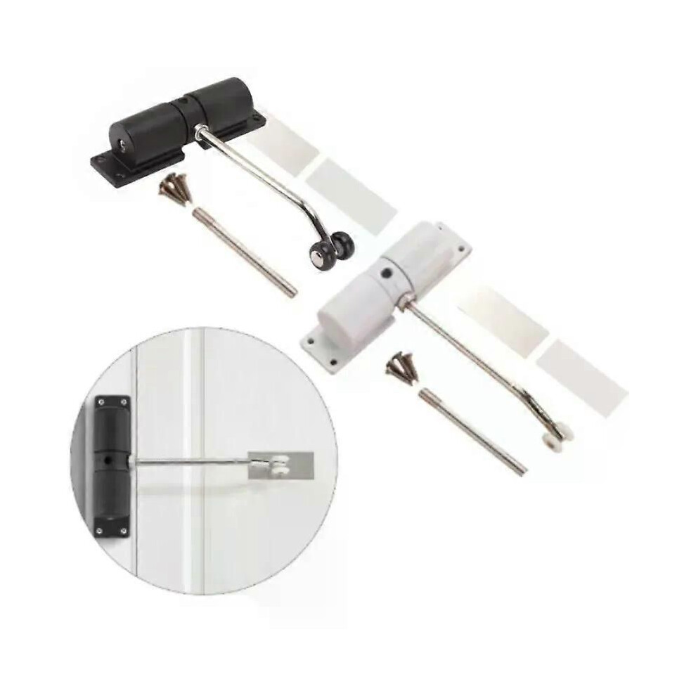 (Black) Automatic Door Closer Spring Door Closer Wide Application High Performance Easy To Install For Hotel 9013291379749