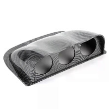 (Carbon Fiber Style) 2in Triple Dash Gauge Pod 3 Hole Dashboard Meter Mount Bracket Universal Auto Accessory Meter Mount