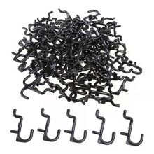 (2) 50 Pcs/100 Pcs Black Pegboard Hooks Heavy Duty Garage Storage Utility Hooks Pegboard Tool J Style Hooks