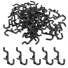 (1) 50 Pcs/100 Pcs Black Pegboard Hooks Heavy Duty Garage Storage Utility Hooks Pegboard Tool J Style Hooks