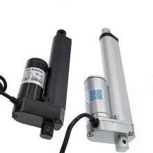 Actuador lineal eléctrico (negro, 200 mm) con motor eléctrico lineal de 150 mm o 200 mm, carrera de