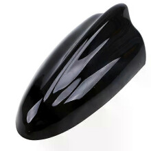 (Black) Car Shark Fin Antenna Cover Roof Aerial Base AM/FM Radio Signal Universal Fit For Car SUV Most Auto