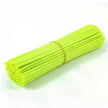 (Fluorescent Yellow) 72 Pcs/pack MTB Wheel Rim Spoke Shrouds Skins Covers Mountain Bike Optional Color Decoration Spoke Pipe
