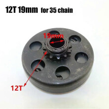 (19mm) 19mm 20mm GO Kart Fun Centrifugal Automatic Clutch 3/4 12T Tooth 420 Chain for Karting Minibike engine