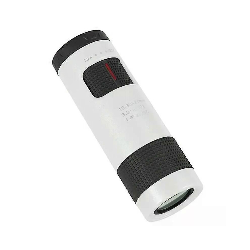 (White) Telescope 10-30X21 Zoom Mini Telescope Portable Spotting Scope Camping Equipment Tourism Optical Sight White 9013291396500