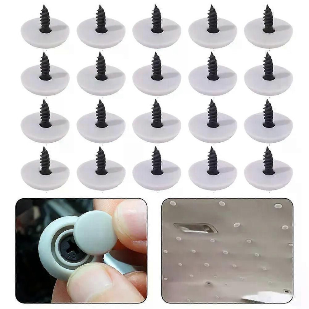 (Gray) 20Pcs Car Interior Roof Buckles Headliner Ceiling Cloth Fixing Screw Fixed Buckle Rivets Retainer Snap Gray 9013291388444