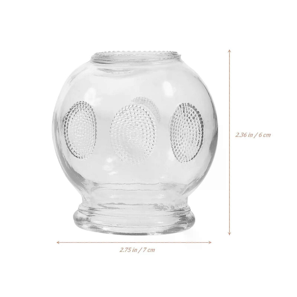 (B size) 6Pcs Gua Sha Therapy Cans Body Set Chinese Set Glass Fire Can Hand Tools Appliance Cupping Cup Massager