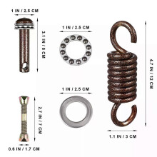 (Coffee) Outdoor Swing Swivel Springhanging Spring Replacement Lifts Gadget Supply Steel Alloy Fitting Chair