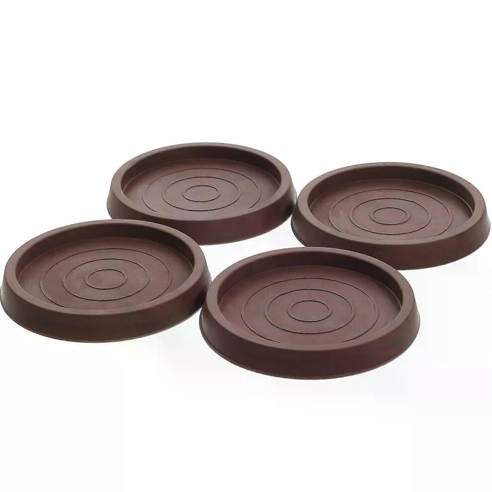 (Brown) Chair Pad Rubber Stoppers For Furniture Professional Wheel Couch Prevent Sliding Caster Cups Coaster 9013291400498