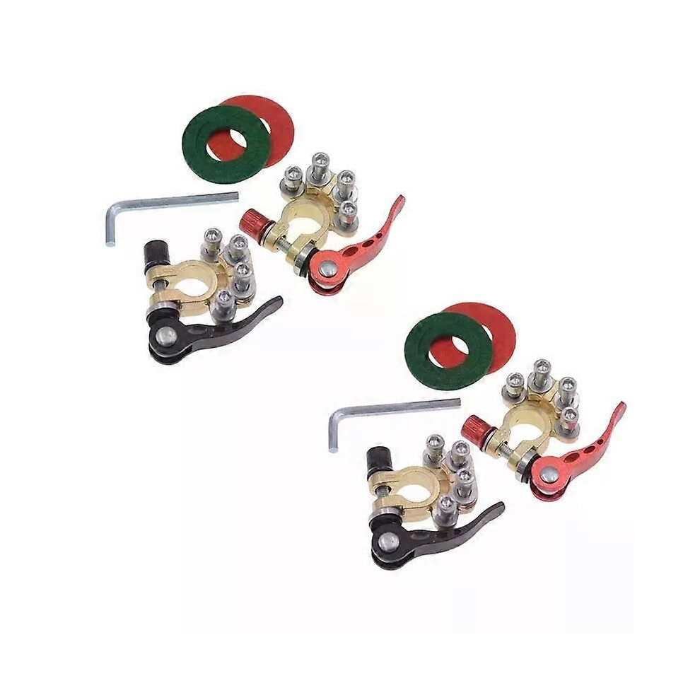 (2 Set) 1 Pair 12/24V Automotive Car Top Post Battery Terminals Wire Cable Clamp Terminal Connectors 6 Styles 9013291387805