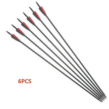 (CHINA) 12/24 flechas mixtas de carbono 315 con plumas de TPU, diámetro 78 mm, rigidez 500 para arco