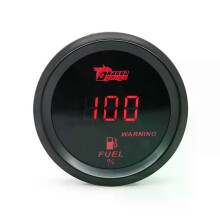 (Punainen) Yleiskäyttöinen 2 tuuman 52 mm:n digitaalinen auton polttoainemittari 240-33 ohmia sininen