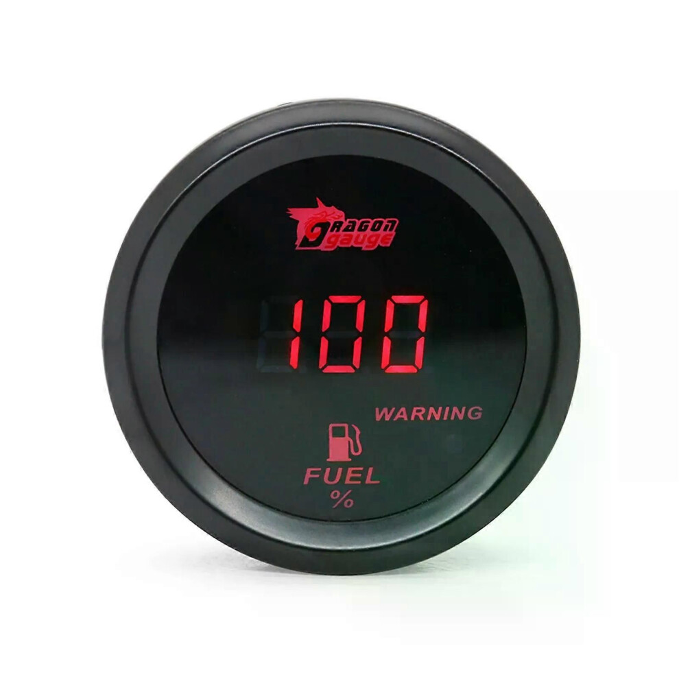 () Universal 2Inch 52Mm 52Mm Digital Display Car Fuel Level Gauge 240-33 Ohms Led/ Led 12V Red/Blue 9013291387959