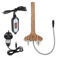 (UK PLUG) Birds Warmer Perch Bird Cage Heated Perches Fast Heating Intelligent Temperature Control Resin Parrot