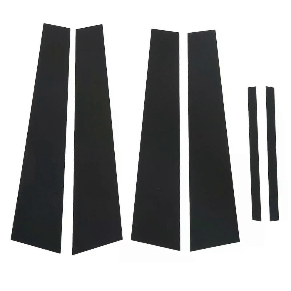 (2011-2021) 6Pcs Pillar Post Decal Trim Gloss Side Door Window Cover Trim Replacement For Dodge Charger Black 9013291386969