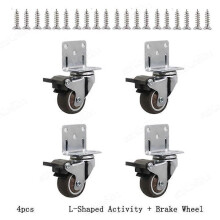 (1.0 Inch) 4pcs Universal Swivel Casters Heavy Duty Furniture Wheel Castor Silent Trolley Wheels for Table Chair