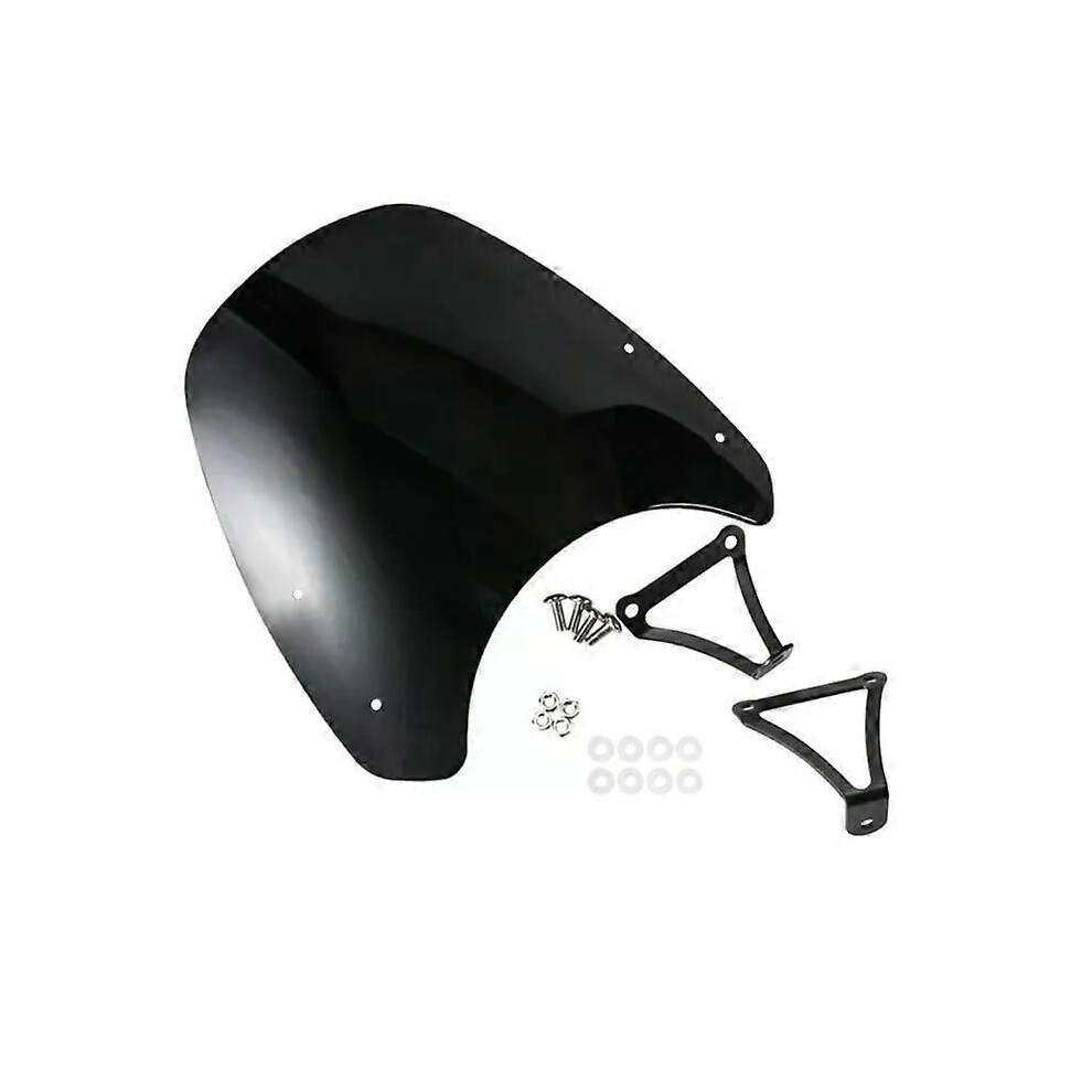 (Black) Motorcycle Windshield Windscreen Extension Wind Deflector For Cb650r Black 9013291403468