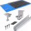 (B) Support de fixation en aluminium pour module de panneau solaire, rail de fixation trapézoïdal pour 4