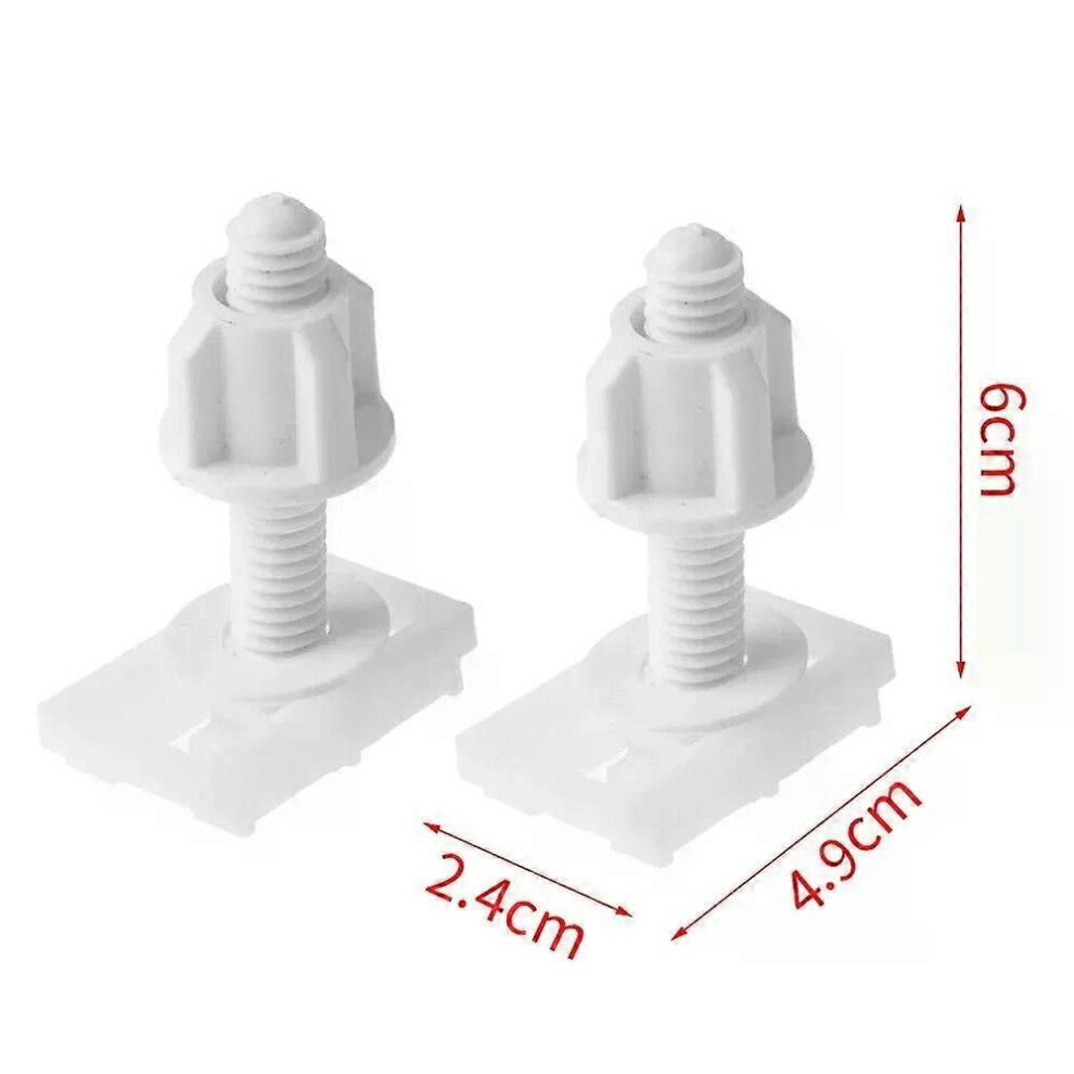 (B) 2Pcs Toilet Seat Hinge Bolts Screw Fixing Fitting Kit Bathroom Toilet Seat Repair Screws Accessories 9013291393967
