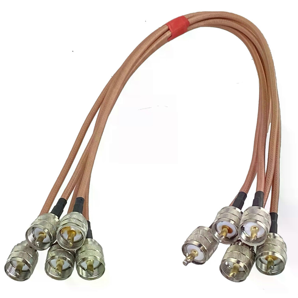 (8Inch (20Cm)) )Rg142 Uhf Pl259 Male Plug To Pl259 Male Plug Crimp Connector Rf Pigtail Coax Jumper Cable Wire Terminals 9013291405134