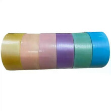 (9.00X9.00X4.80CM) 6 Rolls of Colorful Duct Tapes Colored Ball Tapes Self-adhesive Ball Tapes Sticky Balls DIY Tapes Colorful
