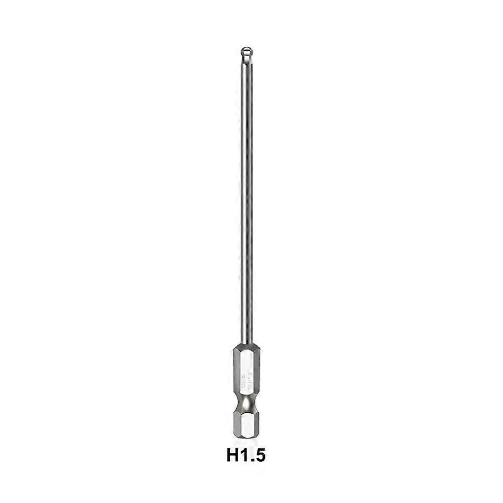 (H1.5) 100Mm Ball End Hex Screwdriver Bits Metric Hex Bit Magnetic Driver Bit H15 H-25 H3 H4 H5 H6 H8 H10 9013291392700