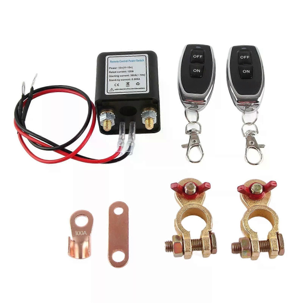 (12V 120A) Battery Switch Relay 12V Remote Car Control Battery Disconnect Cut Off Isolator Anti-Theft Remote Control 9013291384224