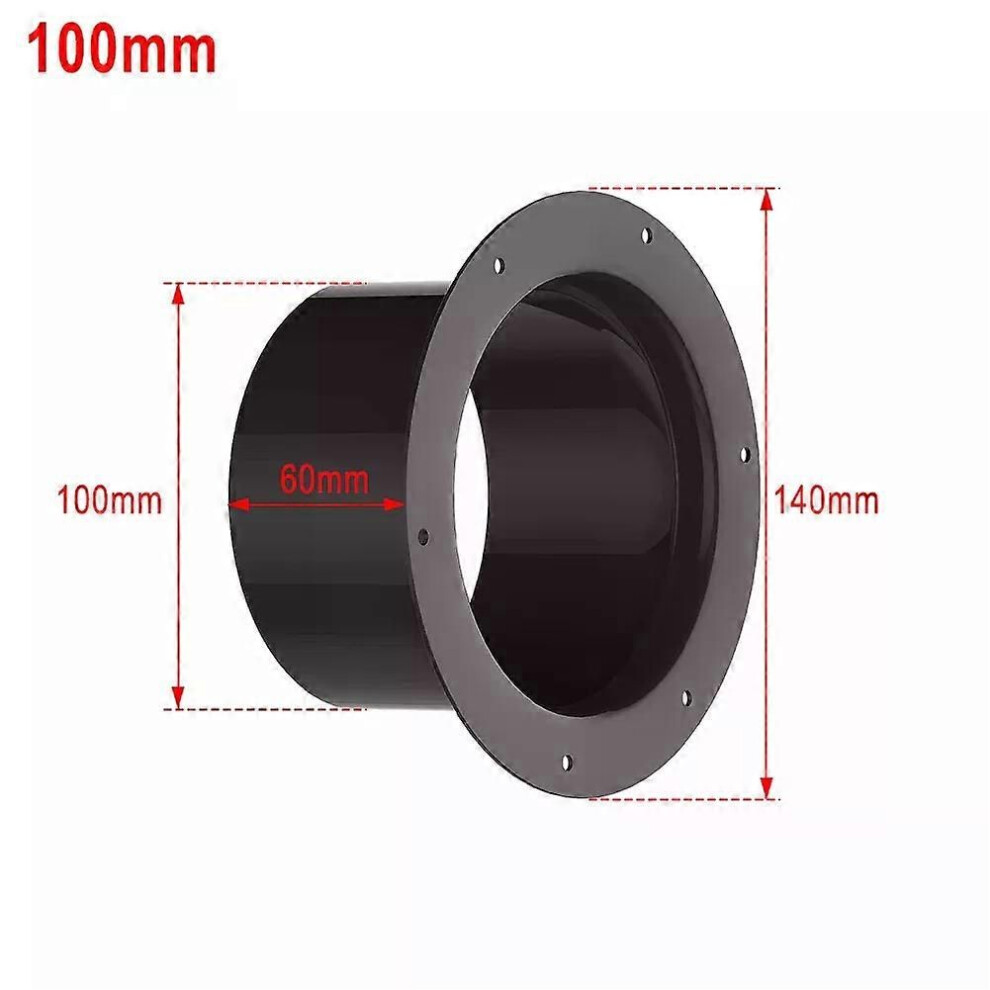 (100Mm) Abs Wall Flange Connector Vent Pipe Adapter Duct Round Joint For Ventilation Pipe Air Ducting Connection 9013291392809