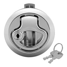 (L) 1 Set Stainless Steel Pull Hatch Latch Cabinet Drawer Metal Doorknob Car RV Boat Toilet Door Hardware