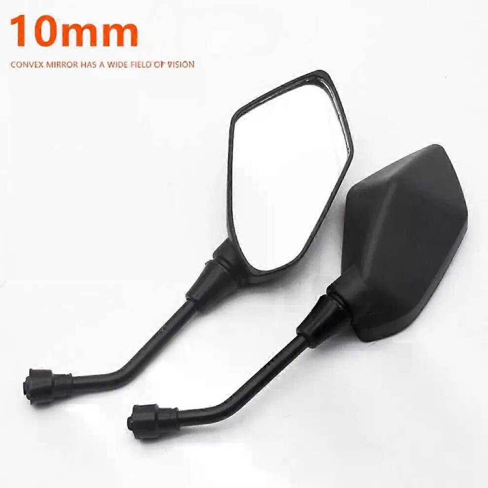 (10Mm) 1 Pair 8Mm 10Mm Motorcycle Mirror Scooter E-Bike Handle Bar End Side Rearview Mirrors Electromobile 9013291404373
