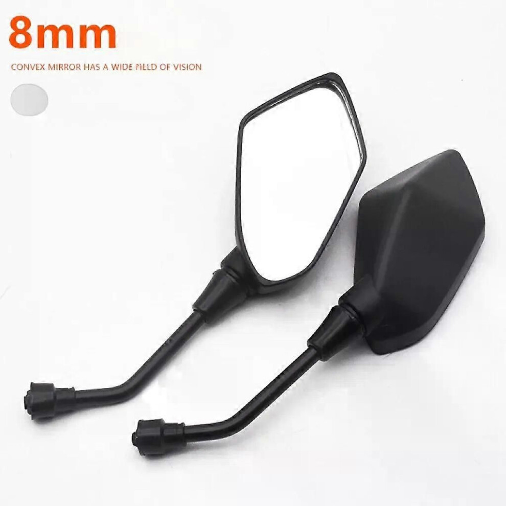 (8Mm) 1 Pair 8Mm 10Mm Motorcycle Mirror Scooter E-Bike Handle Bar End Side Rearview Mirrors Electromobile 9013291404380