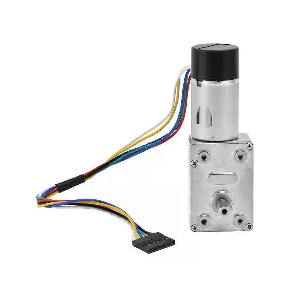 (6V) 15Mm Dc Worm Gear Motor Double Shaft Speed Reduction Drive Device With Encoder For Jgy-370 Adjustable 9013291394612