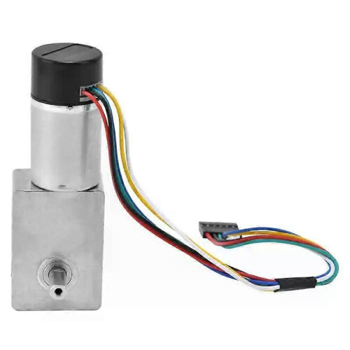 (6V) 15mm DC Worm Gear Motor Double Shaft Speed Reduction Drive Device With Encoder For JGY-370 Adjustable 1