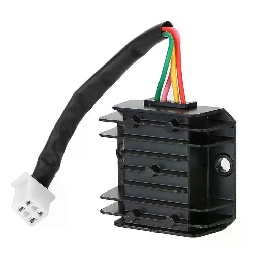 (black) Voltage Regulator Current Rectifier Motorcycle Voltage Stabilizer 4 Wires 4 Pins 12V For 150-250CC ATV 2