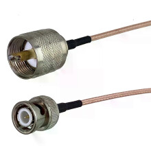 (4 pollici (10 cm)) RG316 BNC maschio spina a UHF PL259 maschio connettore RF coassiale cavo a spirale