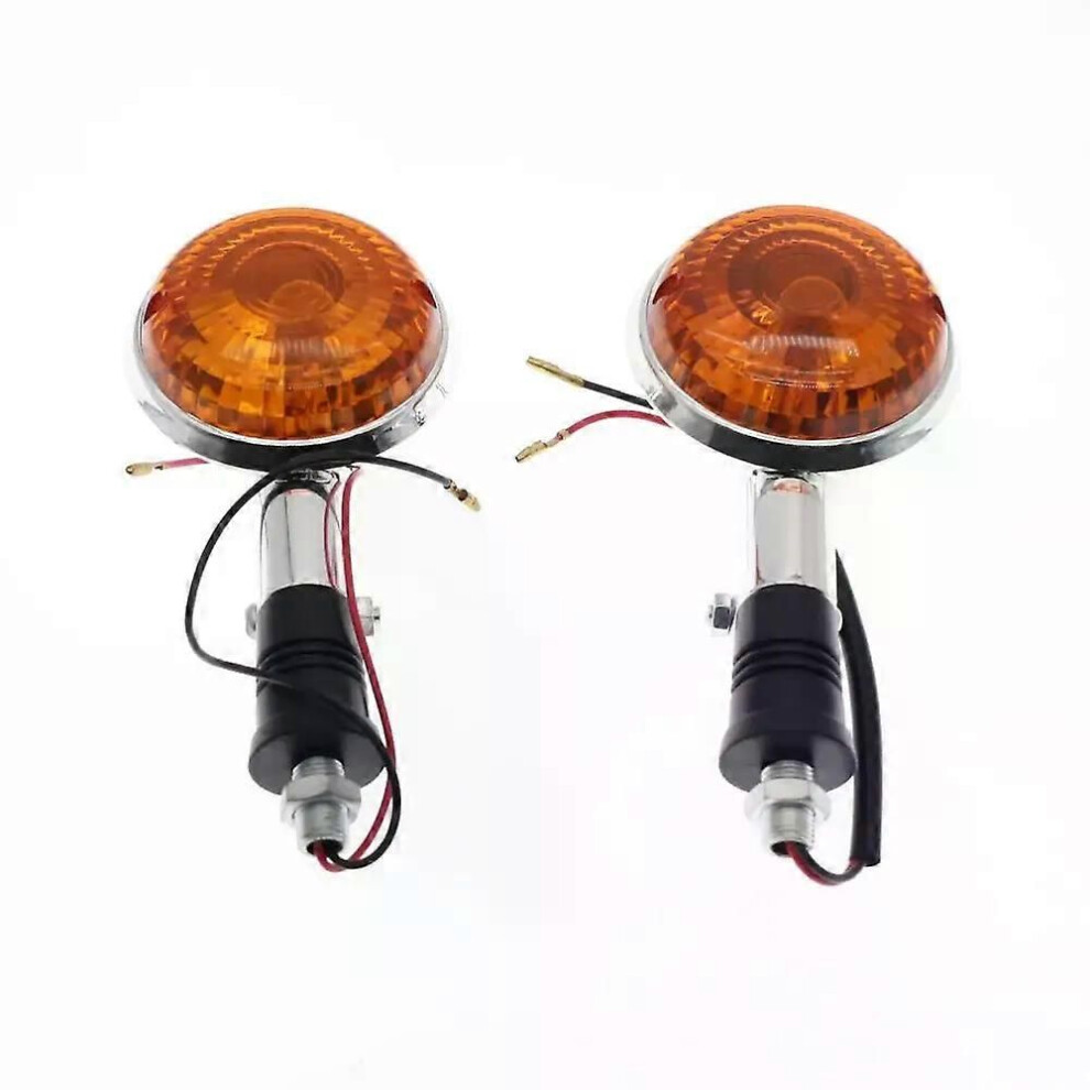 (2Pcs Lampshade) 2Pcs Motorcycle Turn Signal Clear Blinker Indicator Flasher Lamp Universal Modification For Yamaha Amber/Light 9013291406650
