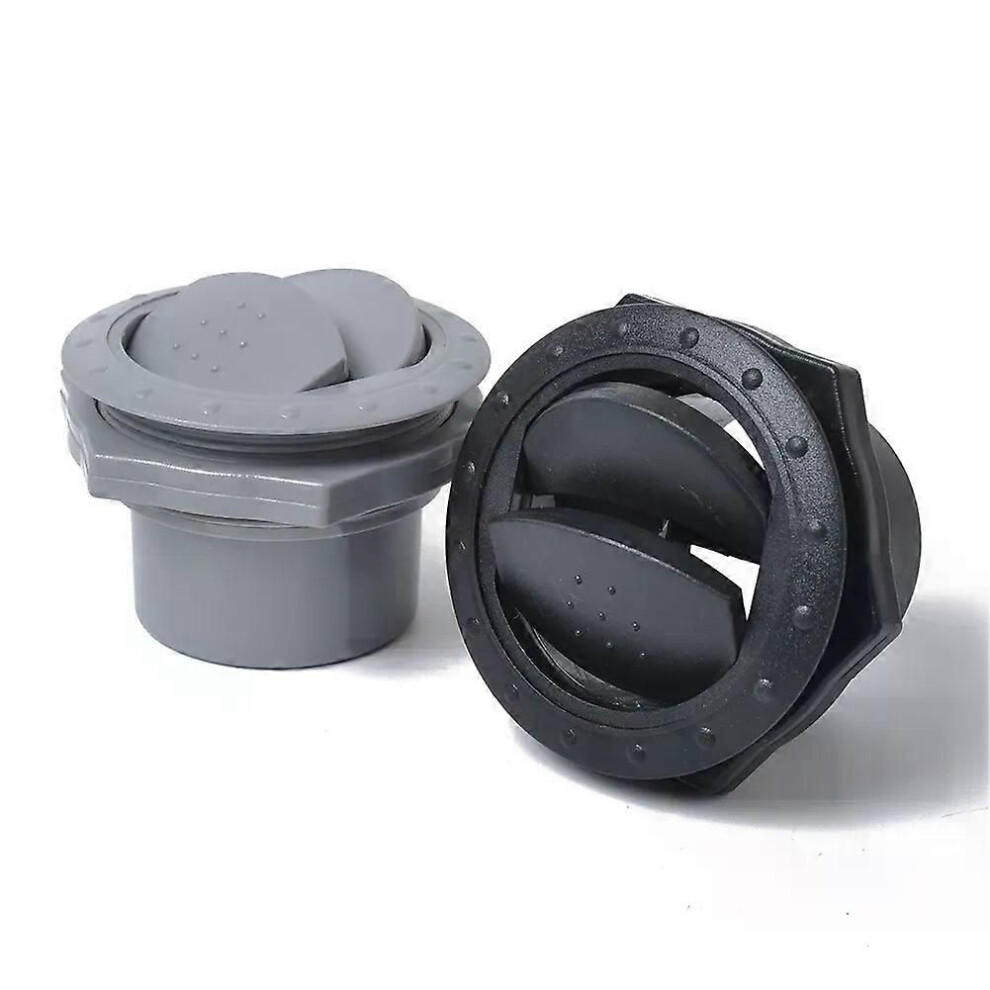 (2Pcs) Universal 65Mm Knob Type Rotation Air Outlet Vent 235 Inch Car Dashboard Air Conditioner Vent For Bus Black/Grey 9013291426597