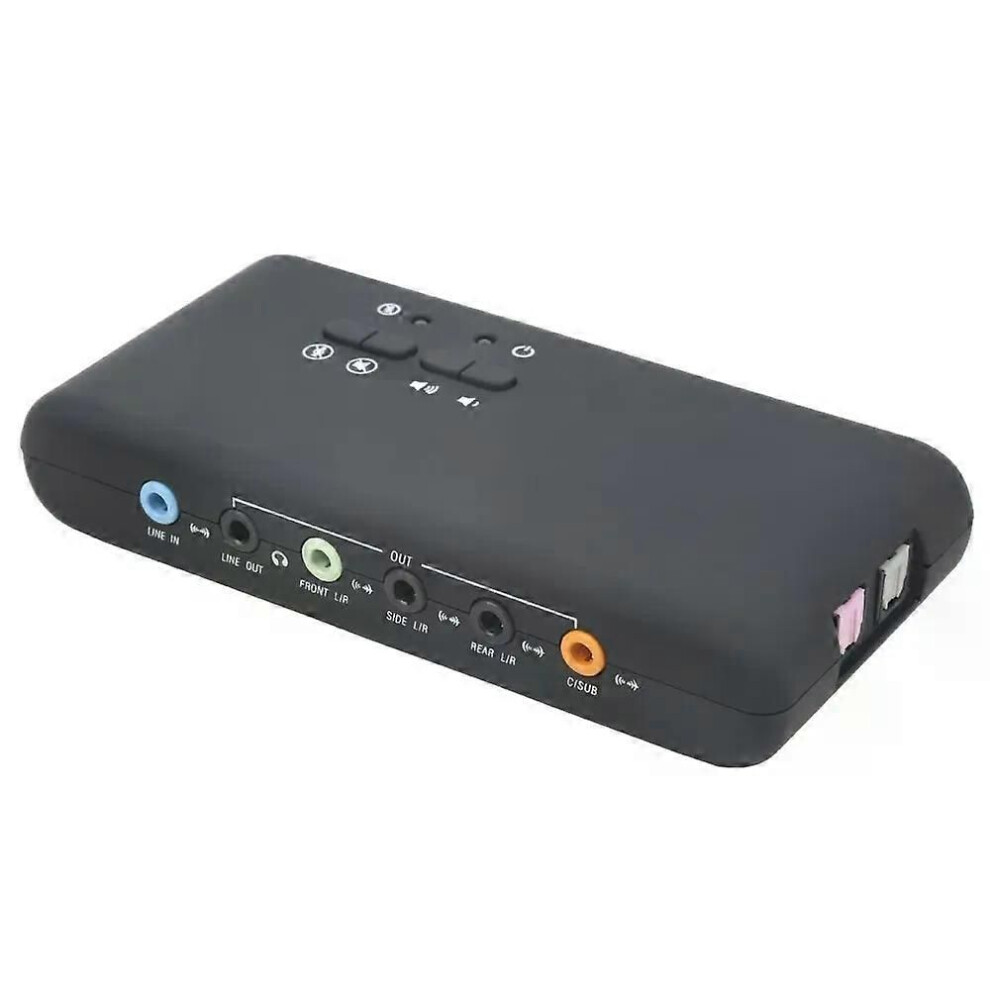 (China) Professional Usb Sound Card Cm6206 Chipset 71 Stereo Optical External Audio Card Usb Hid Class Spec 9013291426658