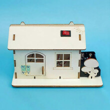 (Wooden Cabin) Kids DIY Science Toys Physical Scientific Experiments Circuit Kit ABS Electronic Components Children