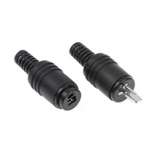 (Estilo 2) Conector DIN de 2 pines para cable de altavoz, conector de soldadura macho/hembra para cable