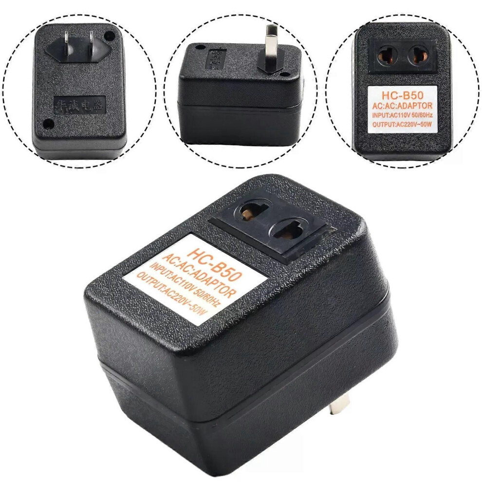 (110V To 220V 50W) Step-Down Transformer 220V To 110V 110V To 220V Voltage Converter 50W Over-Short Circuit Protection 9013291418141