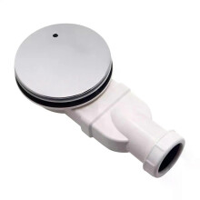 (White and Argent Lid) Low Profile Shower Drain 90mm 33 L/water Flow 15 inch Side Outlet Shower Drain for Basements Swimming