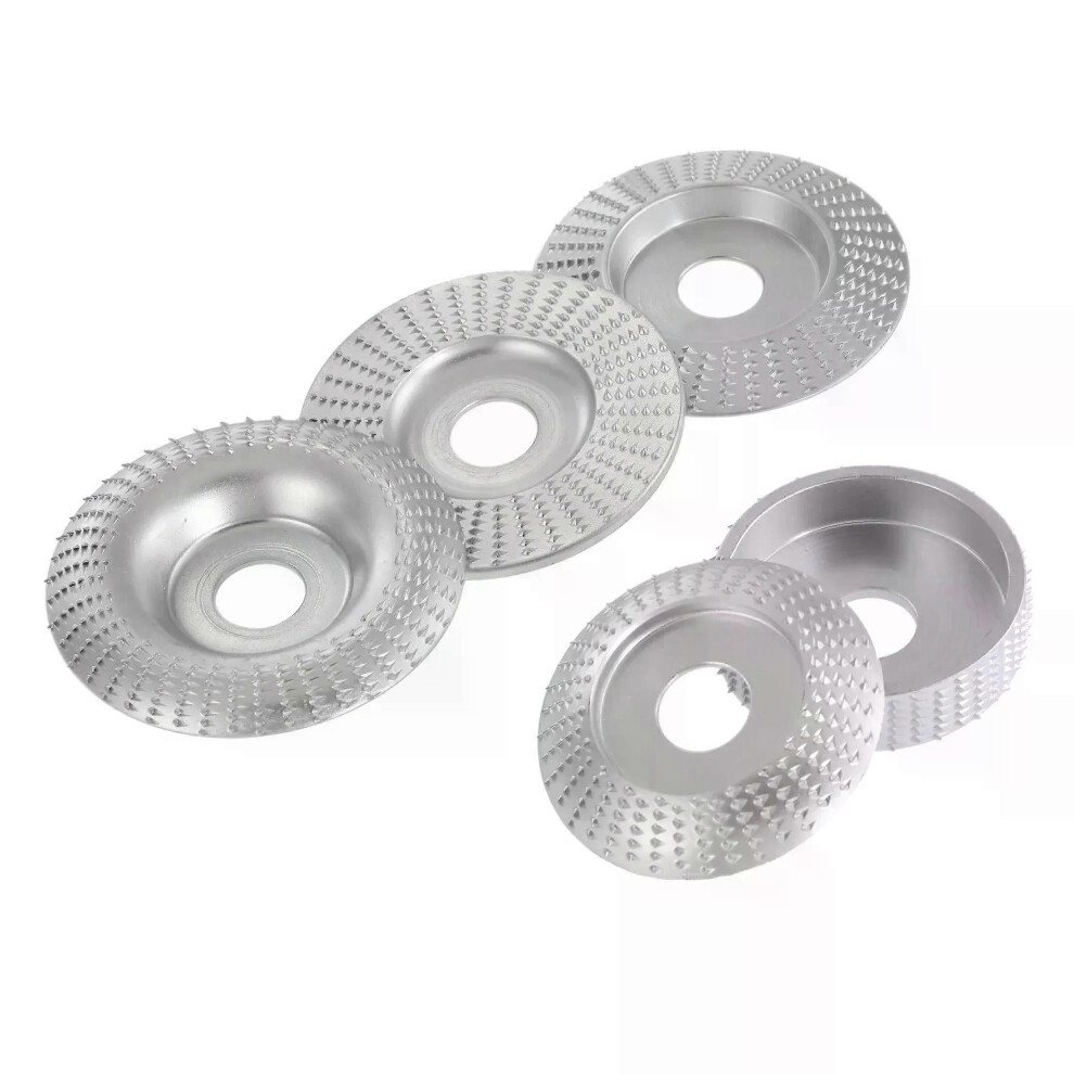 (Silver) 5Pcs/Set Wood Grinding Polishing Wheel Wood Carving Rotary Disc Sanding Tool Abrasive Engraving Disc 9013291416345