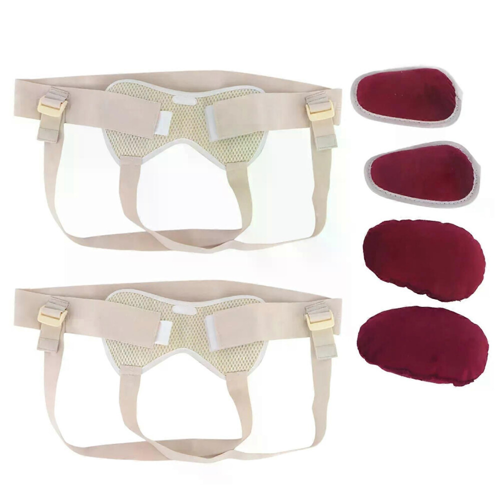 (L) New Adjustable Inguinal Hernia Belt Lightweight Breathable Groin Support Inflatable Hernia Bag for Adult