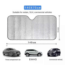 (140-70) 140cm Car Windshield Foldable Sun Shade Visor Cover Block Reflector Portable Breathable Anti UV Protector