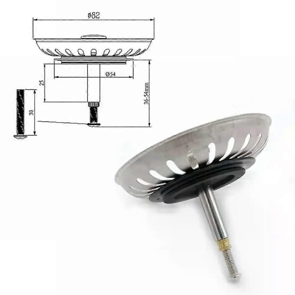 (A) 1Pcs Kitchen Sink Strainer Replacements Waste Drainer Plug For Blanco Washbasin Drain Filter Bathroom 9013291414235