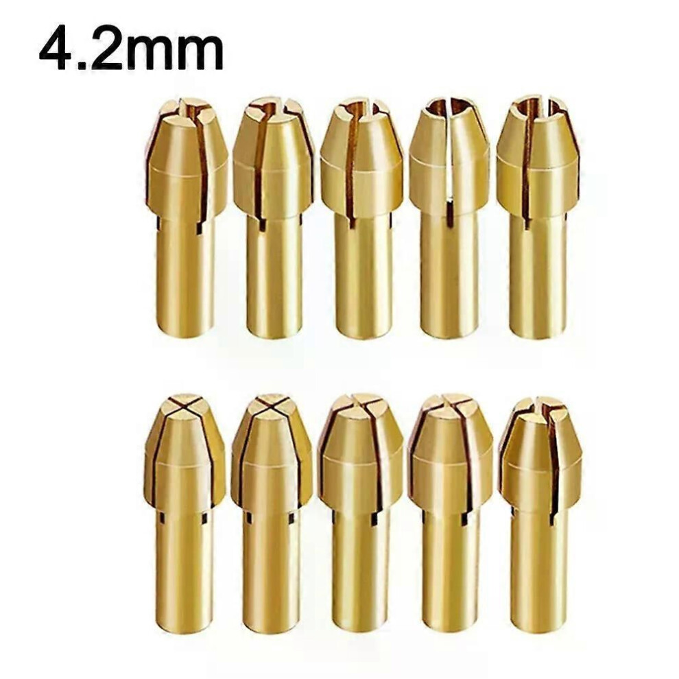 (4.2Mm) 10Pc Mini Drill Collet Chuck 42/48Mm Shank Brass Chucks 4 Claws Head Drill Chucks Bits Adapter For Rotary 9013291412286
